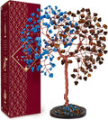 Handmade Healing Crystal Tree of Life Pink Tiger Eye and Turquoise Chakra Tree by KARMAPLEDGE