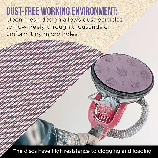 Dura-Gold Premium 320 Grit 9" Purple Ceramic Mesh Sanding Discs, Box of 10 - Image 5