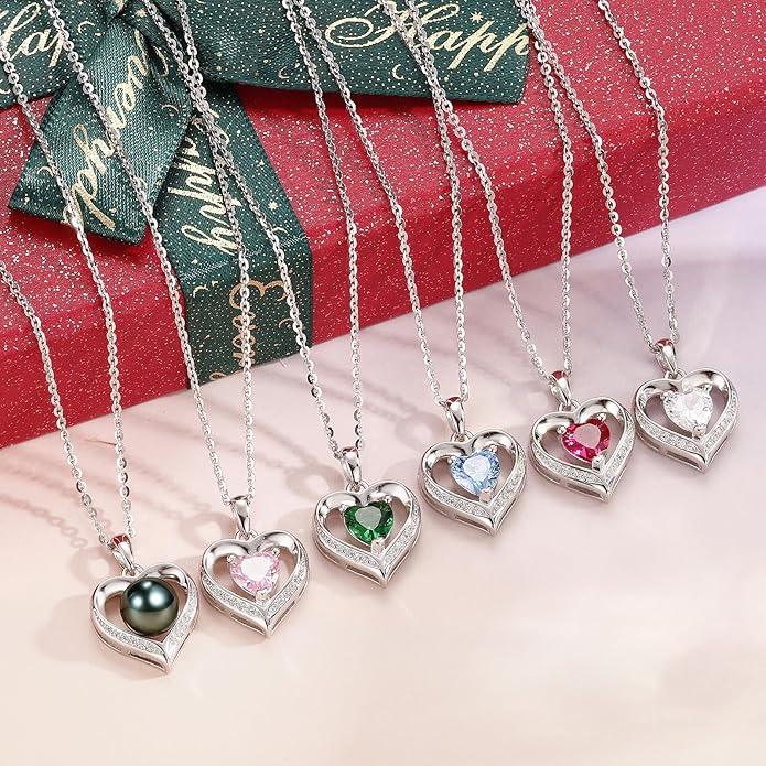 Valentine's Day Gifts for Her Women Gifts for Wife Grandma Gift Anniversary,Tahitian Black Pearl Necklace, Mothers Day Gifts for Mom, Wedding Couples Birthday Gift For Women Christmas Day Gift