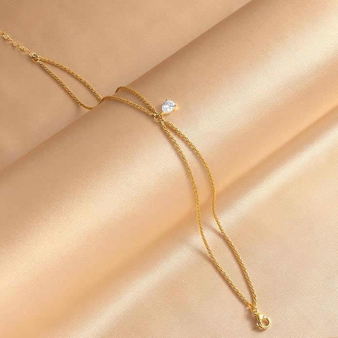 Ankle Bracelets for Women, Glitter Waterproof Adjustable Anklet for Women, 14K Gold Plated/Sterling Silver Layered Anklets, Summer Beach Anklet Jewelry for Women Gift