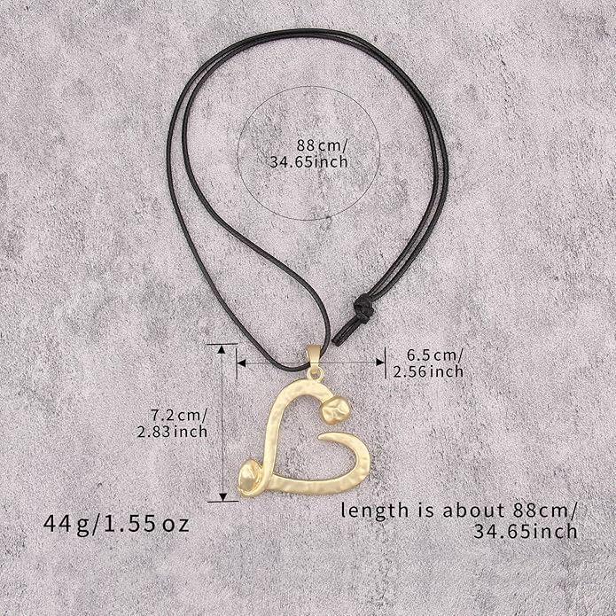 Women's Leather Long Necklace Bohemian Style Circle Retro Pendant Necklace Women's Jewelry