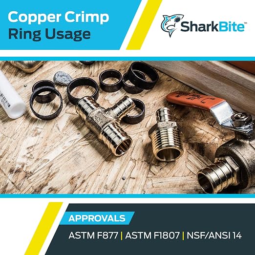 SharkBite 3/8 Inch Copper Crimp Rings, PEX Pipe - Image 5