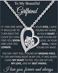 Wife Necklace From Husband To My Wife Necklace Soulmate Necklace For Women Future Wife Jewelry Birthday Christmas Valentine's gifts For Girlfriend Message Card & LED Box