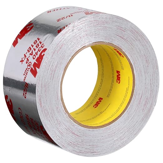3M Aluminum Foil Tape 3340, 2.5" x 50 yd, 4.0 mil, 1 Roll | HVAC, Sealing and by 3MIndustrial