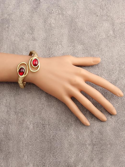 Gold Cuff Bracelet for Women Silver Beaded Bracelets Open Bangle Stackable Stretch Bead Bracelet Boho Jewelry Gifts for Wife Couple