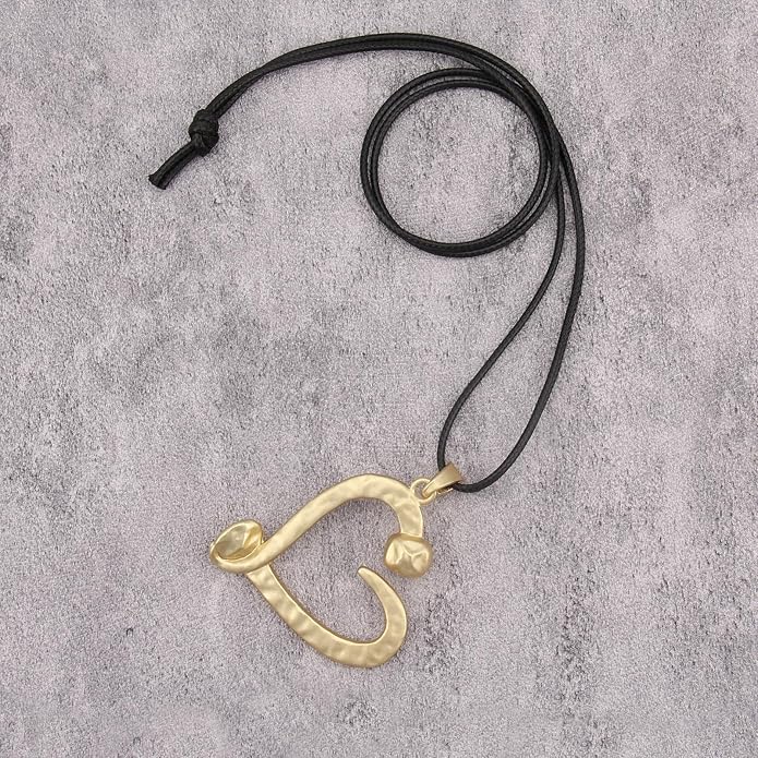 Women's Leather Long Necklace Bohemian Style Circle Retro Pendant Necklace Women's Jewelry