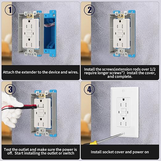 3/4Inch Single Gang Receptacle Outlet Box Extenders - Image 4