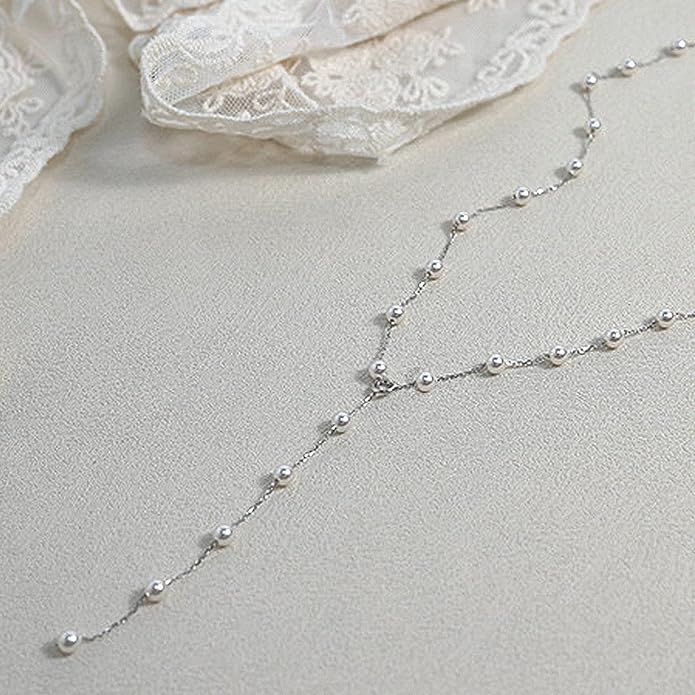 Gold Jewelry Set for Women - Dainty 14K Gold Plated Pearl Necklace and Earring Set with Drop Earrings, Bracelets, Choker Necklace - Wedding Jewelry Gift