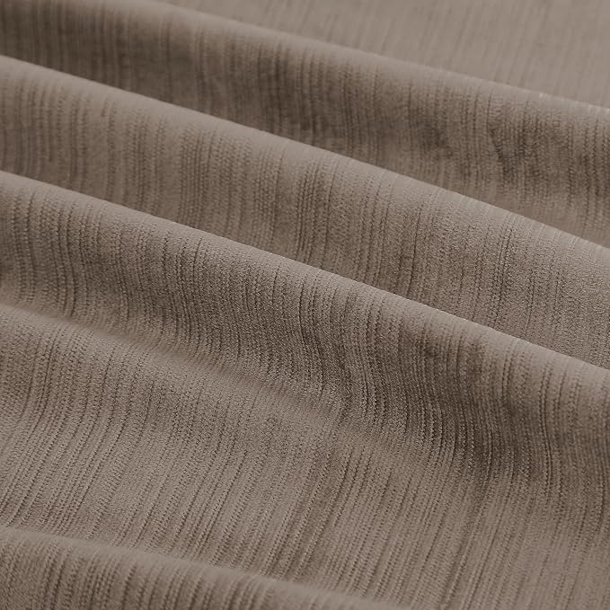 Vision Home Mocha Tan Velvet Pinch Pleated Blackout Curtains 40Wx120L Inch | 2 - Image 5