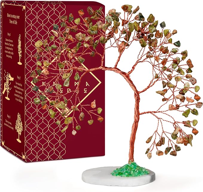 Crystal Tree of Life for Home, Wall Decor to Bring Money & Good Luck, Handmade by KARMAPLEDGE