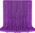 SHAOQINLIN 100 PCS Purple Mardi Gras Beads, Purple Beads Necklaces 33" Metallic Beaded Costume Necklaces Party Necklaces for Halloween Mardi Gras Parade Throws Wedding Birthday Party Favors