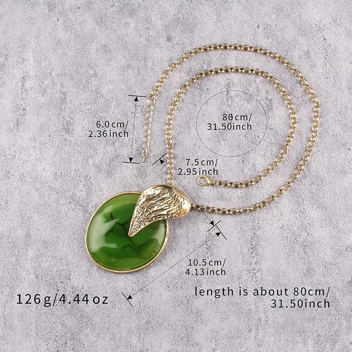 GelConnie Leather Necklace for Women Large Pendant Long Brown Necklace Circle Leather Choker Vintage Sweater Necklace Gold Chunky Boho Necklaces for Women