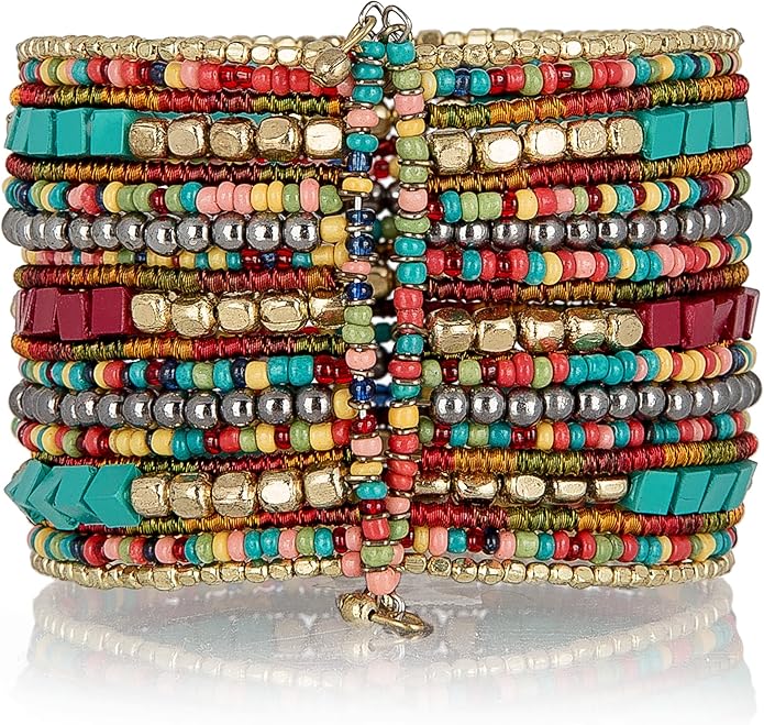 SPUNKYsoul Cuff Bracelets for Women Collection - Adjustable, Stylish Boho Inspired Beaded Bracelets, Trendy Stackable Beads, Ideal for Everyday Wear & Special Occasions