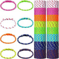 Remerry 168 Pcs Friendship Bracelets Adjustable Woven Rope Bracelets Bulk Valentine's Day Birthday Party Favors & Goodie Bag Stuffers, 8 Assorted Colors(Neon Colors)