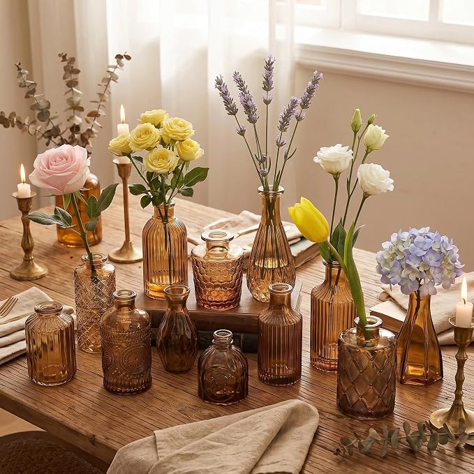 Mini Bud Vases Centerpieces for Tables, Small Flower Vases Suitable for - Image 3