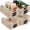 Best Choice Products Set of 4 9x12in Water Hyacinth Pantry Baskets, Woven by Unknown