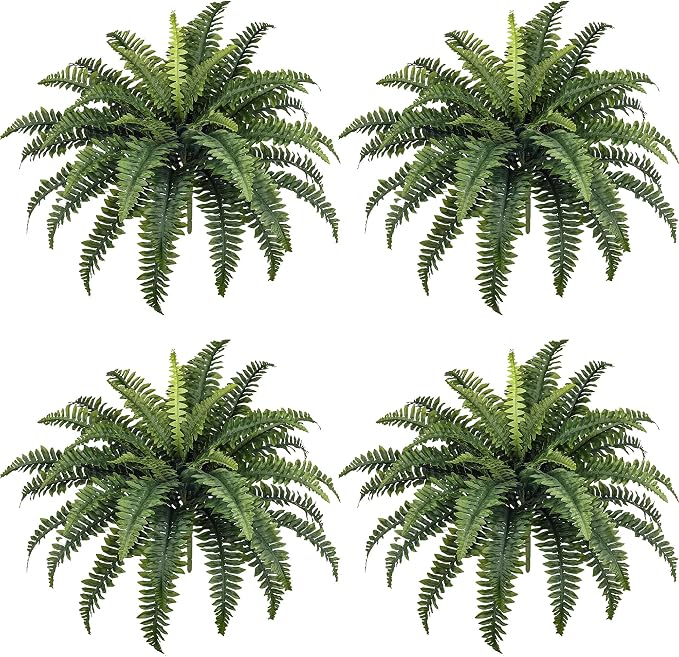 FOREST PRINCE 35" Fake Ferns Artificial Boston Ferns by ForestPrince