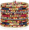 SPUNKYsoul Cuff Bracelets for Women Collection - Adjustable, Stylish Boho Inspired Beaded Bracelets, Trendy Stackable Beads, Ideal for Everyday Wear & Special Occasions