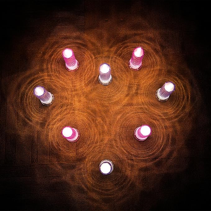 SupBri 4PCS Rose Halo LED Flameless Candles, Valentines Anniversary Wedding - Image 2