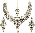 Touchstone Indian jewelry set for women bollywood gold jewellery wedding outfits necklace sets earrings bridal maang tikka fancy costume girls big desi accessories rhinestone in gold or silver tone