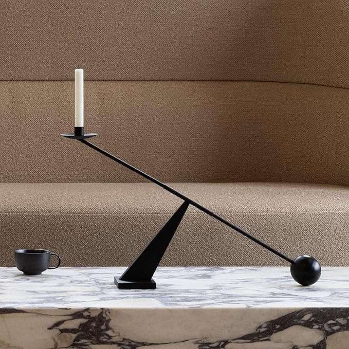 Black Metal Modern Candle Holder Candlestick Holders Decorative Candle Stand - Image 7