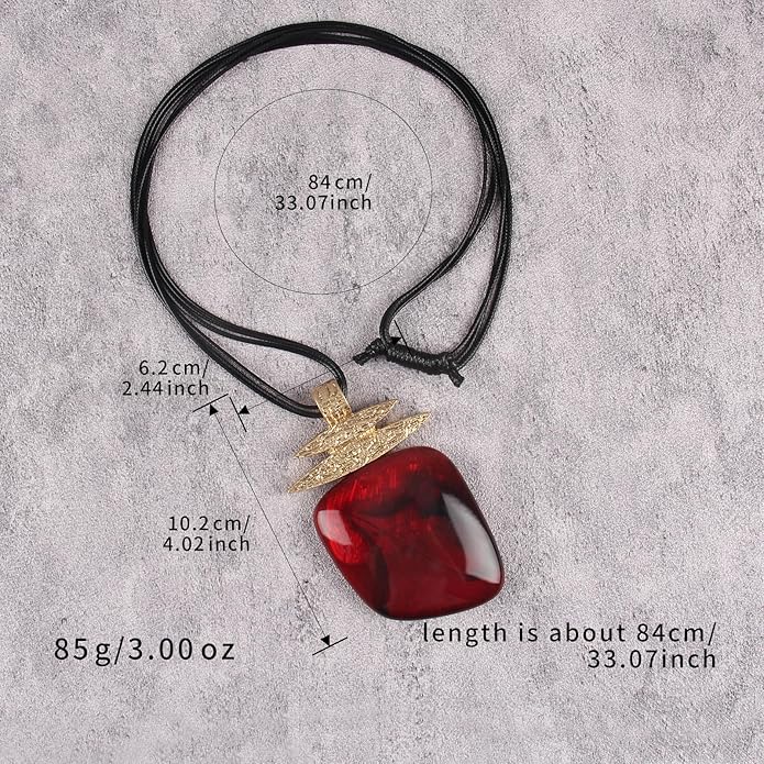 Boho Leather Necklace Women Bohemian Brown Circle Pendant Necklace Choker Long Necklaces for Women Boho Ring Large Pendant