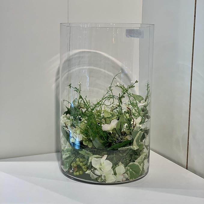 WGV Cylinder Vase, Width 10", Height 16", Floral Container, Planter Terrarium - Image 4