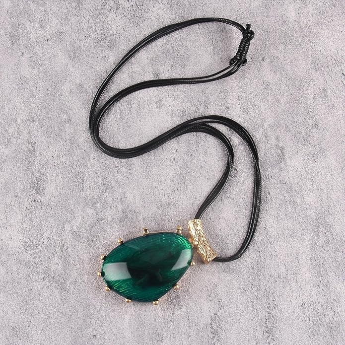 Boho Leather Necklace Women Bohemian Brown Circle Pendant Necklace Choker Long Necklaces for Women Boho Ring Large Pendant