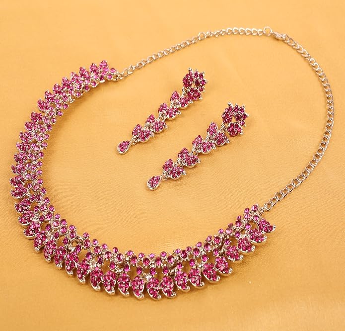 Touchstone Indian wedding jewelry set gold traditional necklaces for women statement rhinestone sets hollywood glamour style crystal stone bridal costume golden necklace