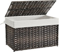 SONGMICS Storage Basket with Lid, Woven Blanket Storage Bin with Handles by Unknown
