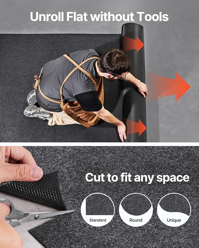 VEVOR Garage Floor Mat, 7.6'x19' Oil Spill Mat Waterproof Protection from Water - Image 6