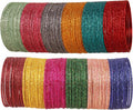 Touchstone indian bangles bracelets for women colorful churiyan set return gifts jewelry chudiya bulk pack bollywood metal bangle sets 12 textured vintage colors. Set of 144