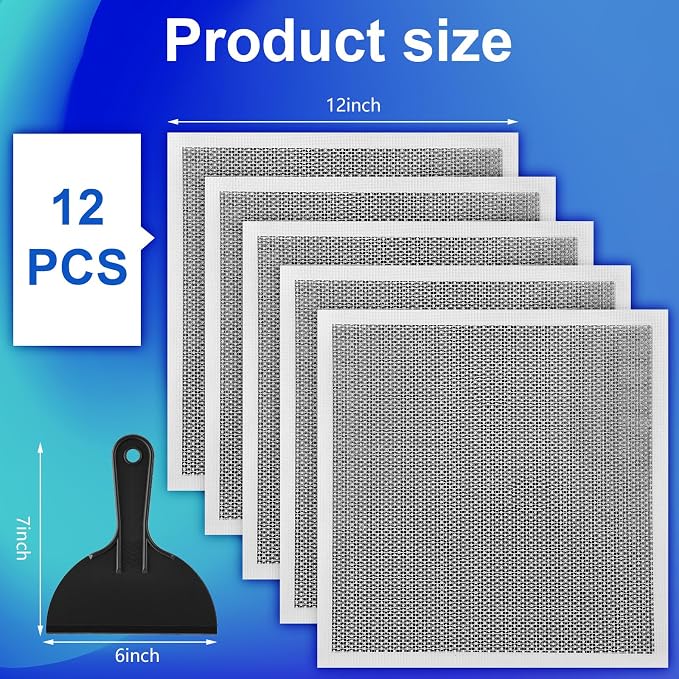 Blulu 13 Pcs 12 x 12 Inch Drywall Repair Kit Self Adhesive Mesh Drywall Patches - Image 2