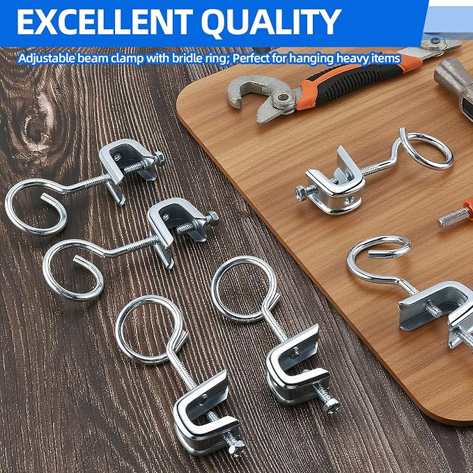 25 Set Beam Clamp 1/4" x 20 Steel Small C Clamps - Image 5
