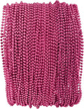 THE MARDI GRAS KREWE - Beads Necklaces Mardi Gras 72 Pack, 6 Dozen 33" 7mm - Party Favors, Parades, Bulk Decorations, Costumes, Festivals, Events - Hot Pink