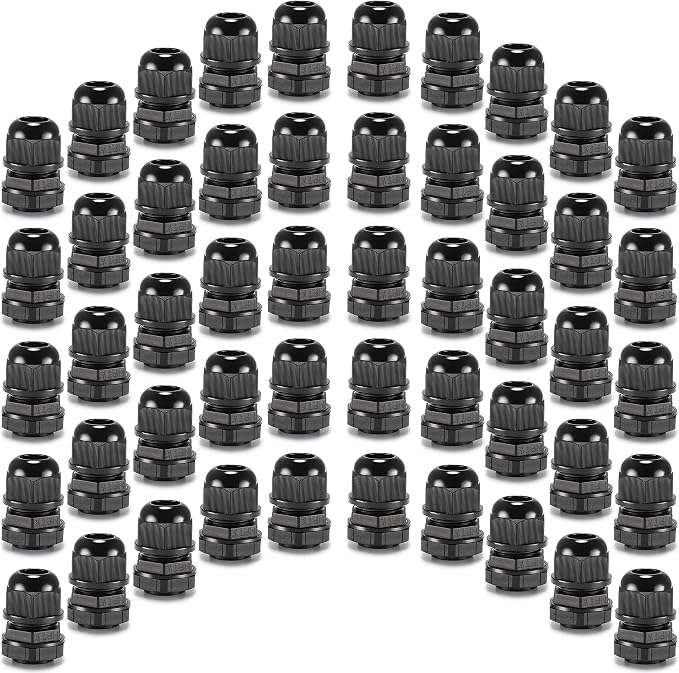 QILIPSU 50pcs 1/2" NPT Cable Gland Waterproof IP68 Nylon Cable Pass Through by QILIPSU