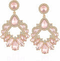 Fashion Rhinestone Statement Drop Dangle Earrings Large Colorful Crystal Chandelier Earrings for Women Bridal Wedding Party Prom