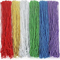 Kigeli 300 Pcs Mardi Gras Beads Necklace Bulk Red Green Bead Stuff Mardi Gras Necklace Bulk Festival Parade Throw Accessories for Party Favors Decorations (Multicolor)