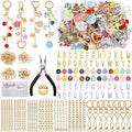 Wurosi 544Pcs Charms Lip Gloss Keychain Making Kit, Bag Charm Kits with Key Chain Hooks, Charms, Chains, Jump Rings, Lobster Clasps, Plier, Gift Bags & Tools, DIY Craft Supplies, Valentines Gifts