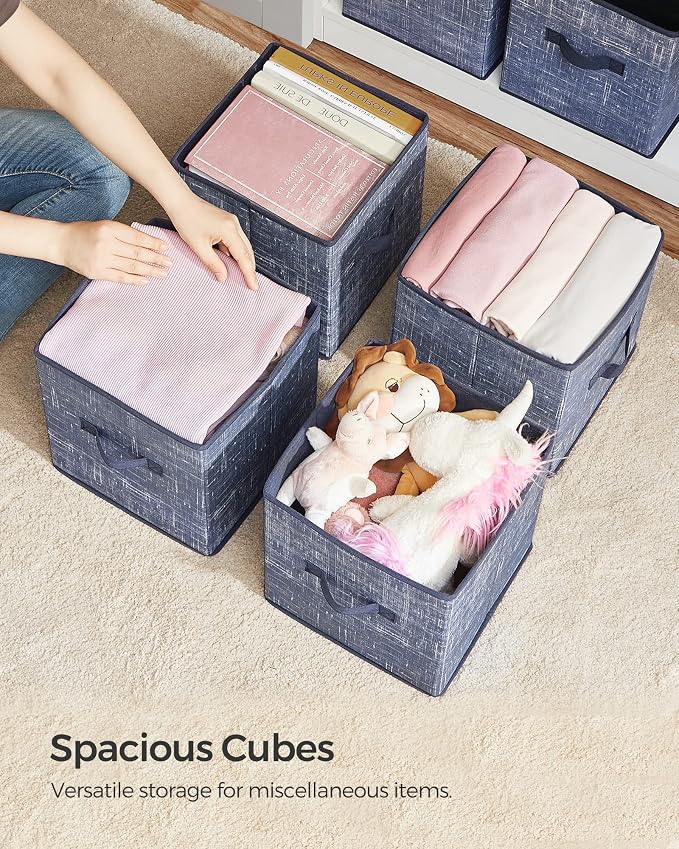SONGMICS Storage Cubes, 11-Inch Foldable Closet Organizers | Non-Woven Fabric - Image 8
