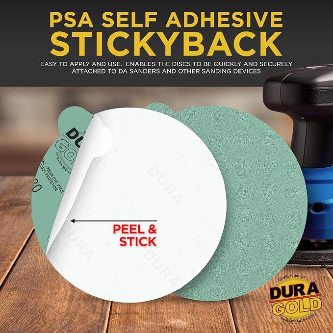 Dura-Gold Premium 6" Green Film PSA Sanding Discs - Image 3