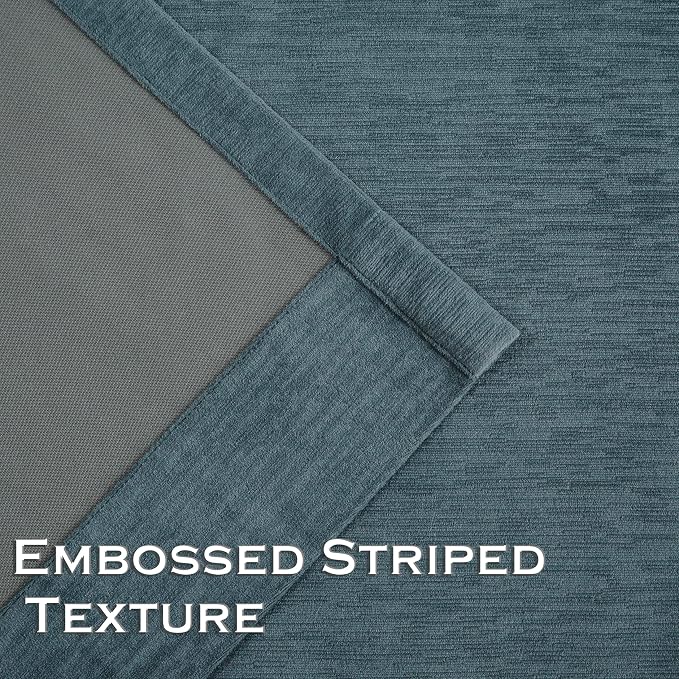 Kayne Studio Storm Blue Soft Velvet Pinch Pleated Curtains 63 Inches Long | - Image 2
