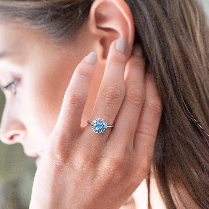 PAVOI 14K Gold Plated Crystal Birthstone Rings | Rings For Women