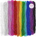 300PCS Mardi Gras Beads Bulk, Mardi Gras Beads Necklace, Parade Throw Accessories Set Decorations Party Supplies