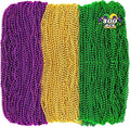 300PCS Mardi Gras Beads Bulk, Mardi Gras Beads Necklace, Parade Throw Accessories Set Decorations Party Supplies