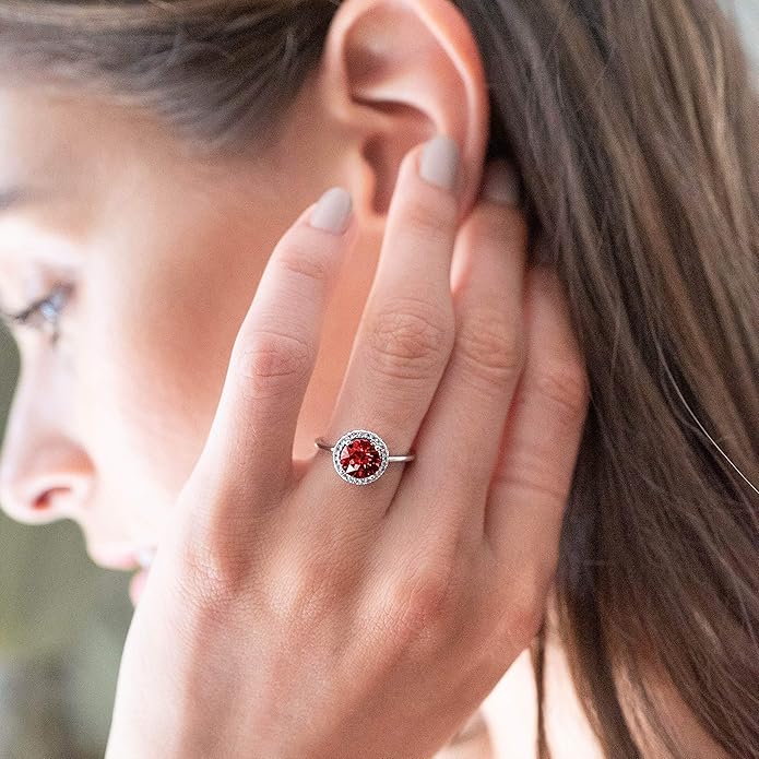 PAVOI 14K Gold Plated Crystal Birthstone Rings | Rings For Women