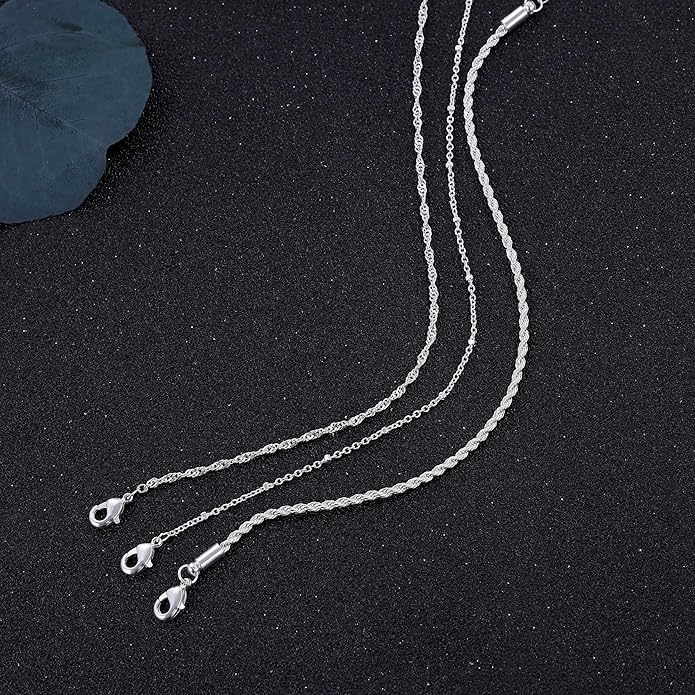 DEARMAY Dainty Silver Plated Bracelets for Women Trendy, Silver Jewelry Set for Women Bracelets for Women Paperclip Box Herringbone Figaro Rope Chain Bracelet Fashion Pack Gifts for Women