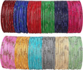 Touchstone indian bangles bracelets for women colorful churiyan set return gifts jewelry chudiya bulk pack bollywood metal bangle sets 12 textured vintage colors. Set of 144