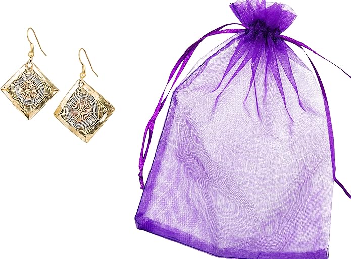 SPUNKYsoul Handmade 3 Toned Basket Weave Earrings | SPUNKYsoul Collection