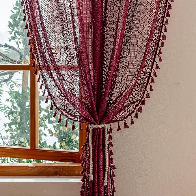 Sutuo Home Boho Curtains 2 Panels - Image 3